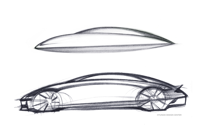 Hyundai Ioniq 6: Die erste Skizze