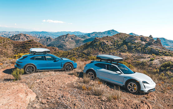 Luxus-Zelten mit dem Porsche Taycan Cross Turismo