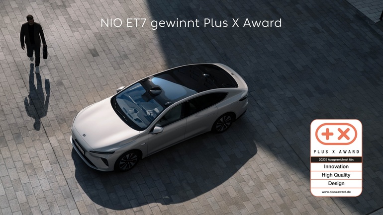 Nio ET7 mit dem Plus X Award ausgezeichnet