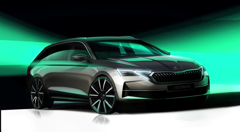 Skoda Octavia 2024: Erste Skizzen
