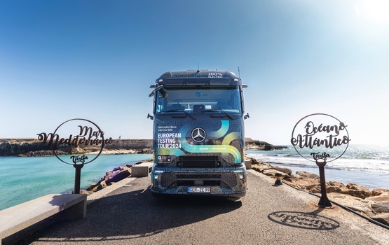 eActros 600 Prototypen auf Testfahrt