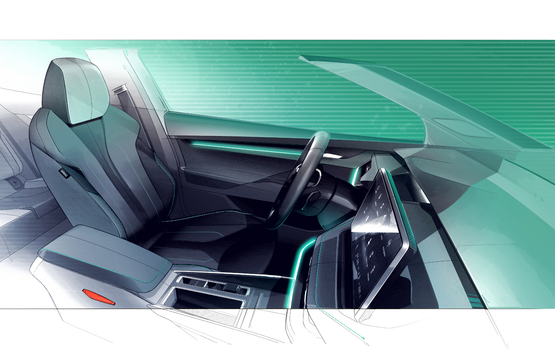 Sitzbezüge aus Altkleidern im Skoda Elroq