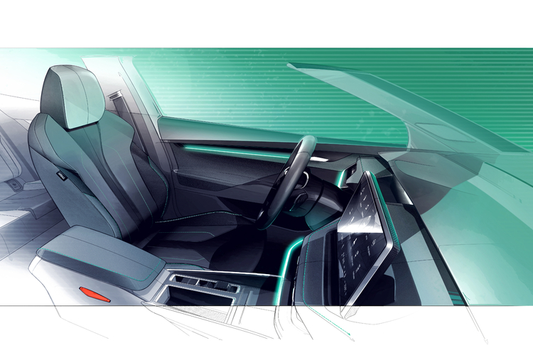 Sitzbezüge aus Altkleidern im Skoda Elroq