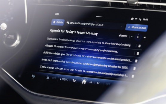 Mercedes-Infotainment  - MBUX, bitte zum Diktat