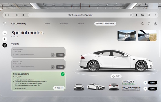 Nachhaltige Neuwagen-Ausstattung  - Gewinne auf der Green Line 